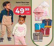 Babies Fleece Tops 0-24 Months-Each