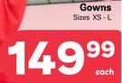 Gowns Sizes XS-L-Each
