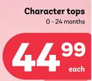 Character Tops 0-24Months-Each