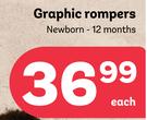 Graphics Rompers(Newborn-12Months)-Each
