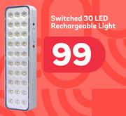 Switched 30 LED Rechargeable Light