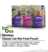 Montego Classic Cat Wet Food Pouch-85g Each
