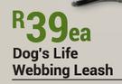 Dog's Life Webbing Leash (Small)-Each