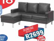 Tom Corner Chaise (Black & Brown)