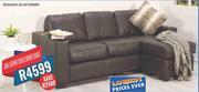 Gina Leather Touch Corner Chaise