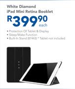 White Diamond iPad Mini Retina Booklet Each