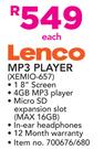 Lenco MP3 Player XEMIO-657-Each