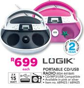 Logik Portable CD/USB Radio RSH441869-Each