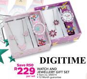 Digitime Watch And Jewellery Gift Set-Per Set