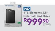 WD 1TB Elements 2.5" External Hard Drive