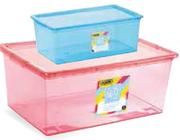 Addis 11Ltr Neat Blue/Pink Storage Boxes-Each