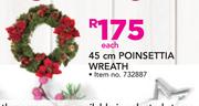 45cm Poinsettia Wreath-Each