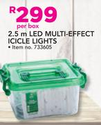 2.5m LED Multi-Effect Icicle Lights-Per Box
