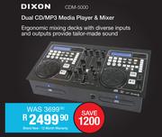 Dixon Dual CD/MP3 Media Player & Mixer CDM-5000