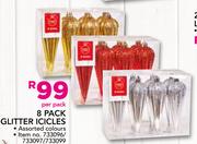 8 Pack Glitter Icicles-Per Pack
