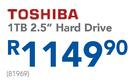 Toshiba 1TB 2.5" Hard Drive