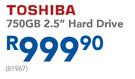 Toshiba 750GB 2.5" Hard Drive