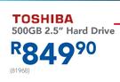 Toshiba 500GB 2.5" Hard Drive