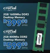 Crucial Micron 2GB 800Mhz DDR2 Desktop Memory