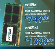 Crucial Micron 8GB 1600Mhz DDR3 So Dimm Memory