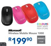 Microsoft Wireless Mobile Mouse 1000