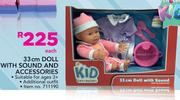 33cm Doll With Sound And Accessories