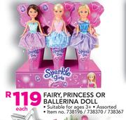 Sparkle Girlz fairy,Princess Or Ballerina Doll-Each