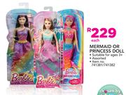 Barbie Mermaid Or Princess Doll-Each