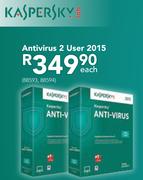 Kaspersky Antivirus 2 User 2015-Each
