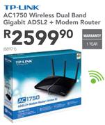 TP-Link AC1750 Wireless Dual Band ADSL2 + Modem Router