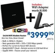 Netgear D6200 WiFi Modem Router