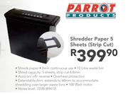 Parrot Products Shredder Paper 5 Sheets (Strip Cut)