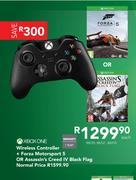 Xbox One Wireless Controller + Forza Motorsport 5 Or Assassin's Creed IV Black Flag Each