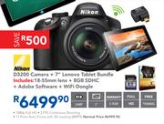 Nikon D3200 Camera + 7" Lenovo Tablet Bundle