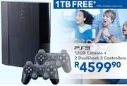 PS3 12GB Console+ 2 DualShock 3 Controllers