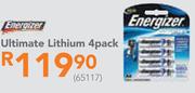 Energizer Ultimate Lithium 4'S Pack