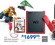 Wii Mini Red Console + Mario Kart Game Each