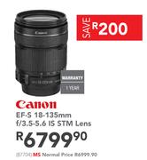 Canon EF-S 18-135mm F/3.5-5.6 IS STM Lens