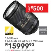 Nikon 18-300mm F3.5-5.6G ED AF-S DX VR Lens
