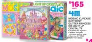 4M Mosaic Cupcake Butterfly Glitter Princess Or Light Up Crystalite-Each