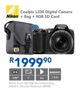 Nikon Coolpix L330 Digital camera + Bag + 4GB SD Card