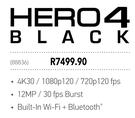 Hero 4 Camera Black