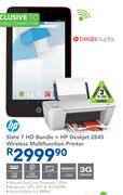 HP Slate 7 HD Bundle + HP Deskjet 2545 Wireless Multifunction Printer