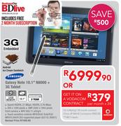 Samsung Galaxy Note 10.1" N8000 + 3G Tablet