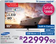 Samsung 55" Full HD Smart 3D TV 55F7500
