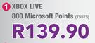 Xbox Live 800 Microsoft Points