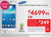 Samsung Galaxy S4 Mini Cellphone White Or Black