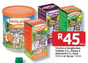 Vitaforce Junglevites Tablets-60's, Chewy C Assorted-60's, Juice-500ml Or Syrup-150ml Each