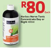 Herbex Nerve Tonic Concentrate Day Or Night-400ml 