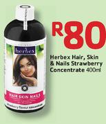Herbex Hair, Skin & Nails Strawberry Concentrate-400ml